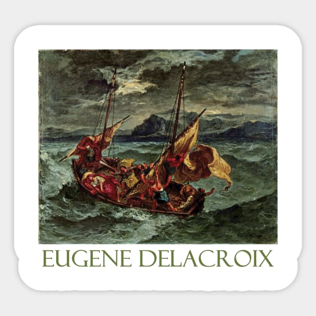 Christ on the Sea of Galilee by Eugène Delacroix Sticker by Naves